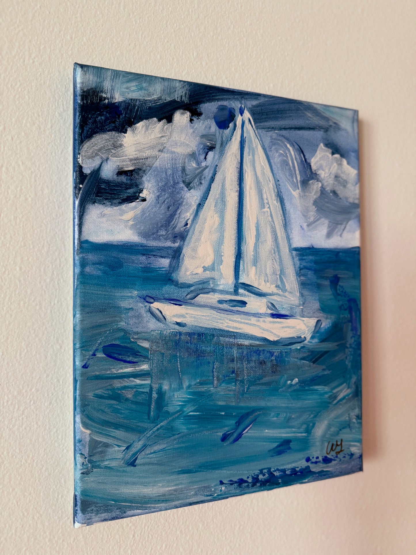 Studio Study: SAILBOAT 9x12 Original Maritime Art