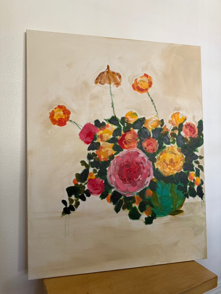 "Stillness & Silence" Teal Vase