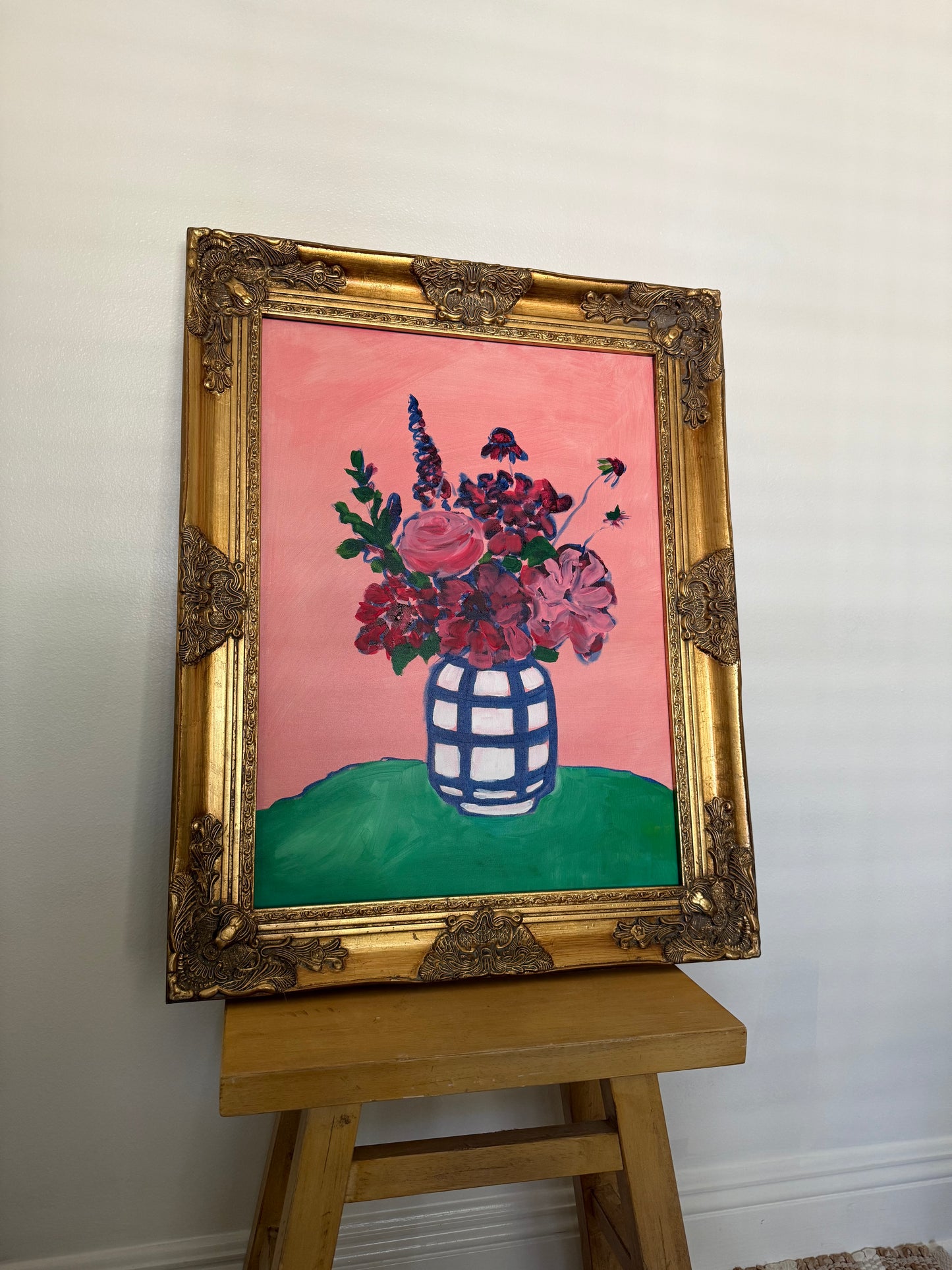 "Delight" Blue and White Vase