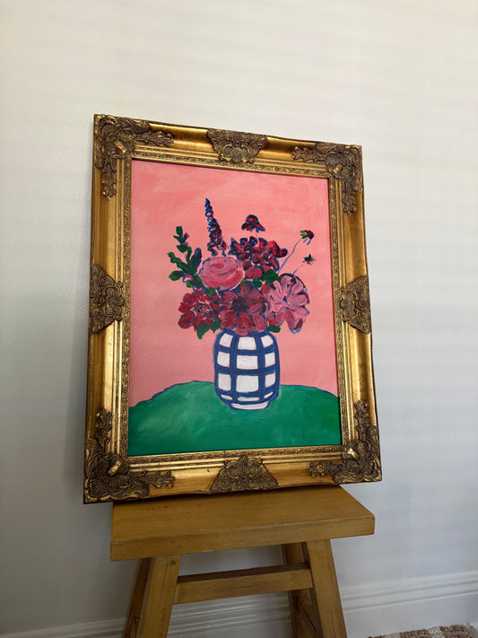 "Delight" Blue and White Vase