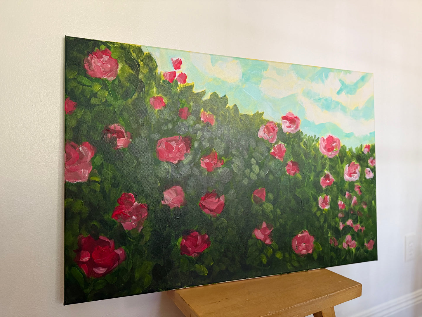 "Hiding Place" Roses and Blue Skies