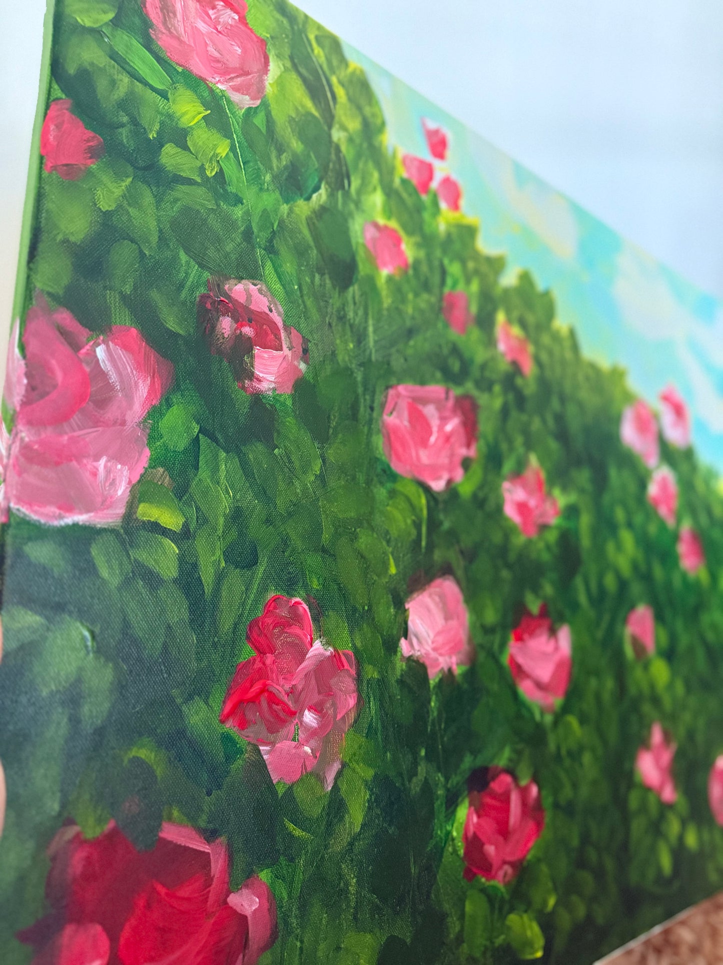 "Hiding Place" Roses and Blue Skies