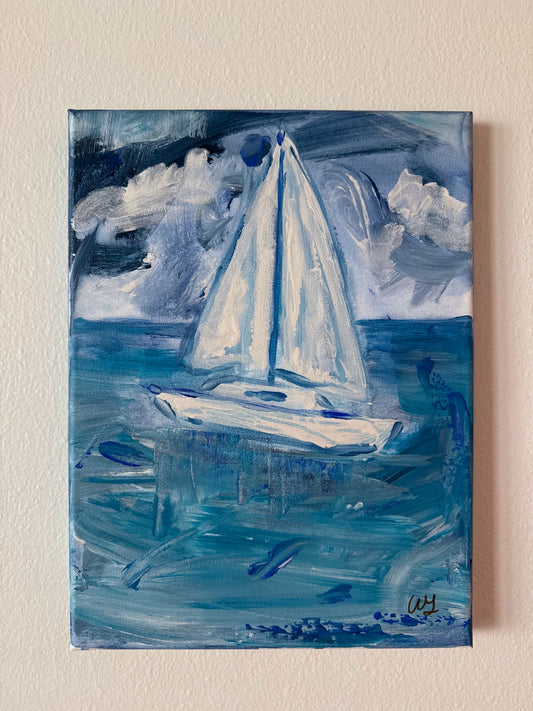 Studio Study: SAILBOAT 9x12 Original Maritime Art